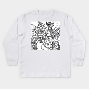 Henna Vines Kids Long Sleeve T-Shirt